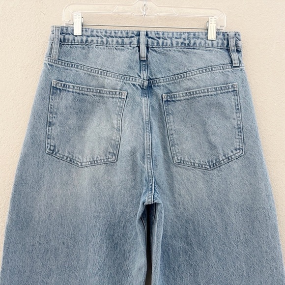 Frame Barrel Jeans 29 Raw Cuff Curved Rhode Light Wash Denim Blue Classic - Picture 11 of 15